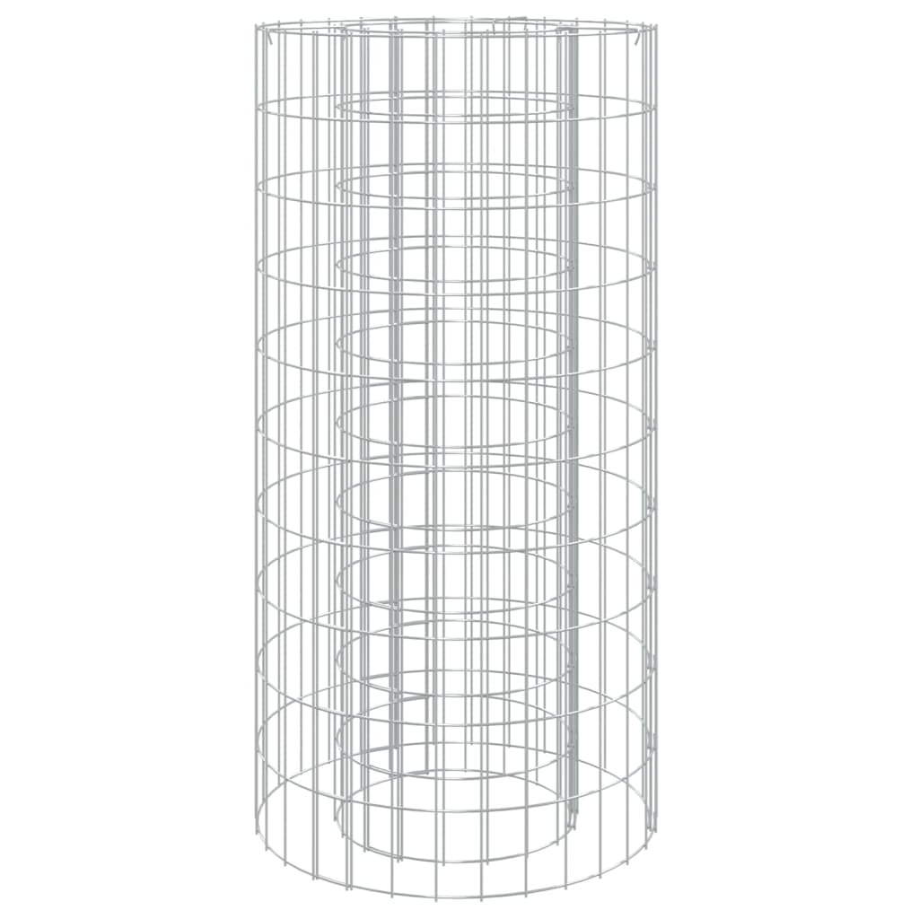 vidaXL Braseira gabião Ø 50 cm ferro galvanizado