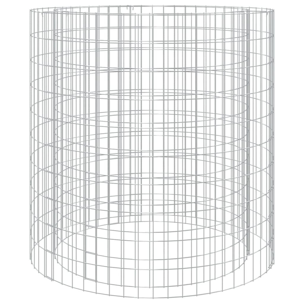 vidaXL Braseira gabião Ø 100 cm ferro galvanizado