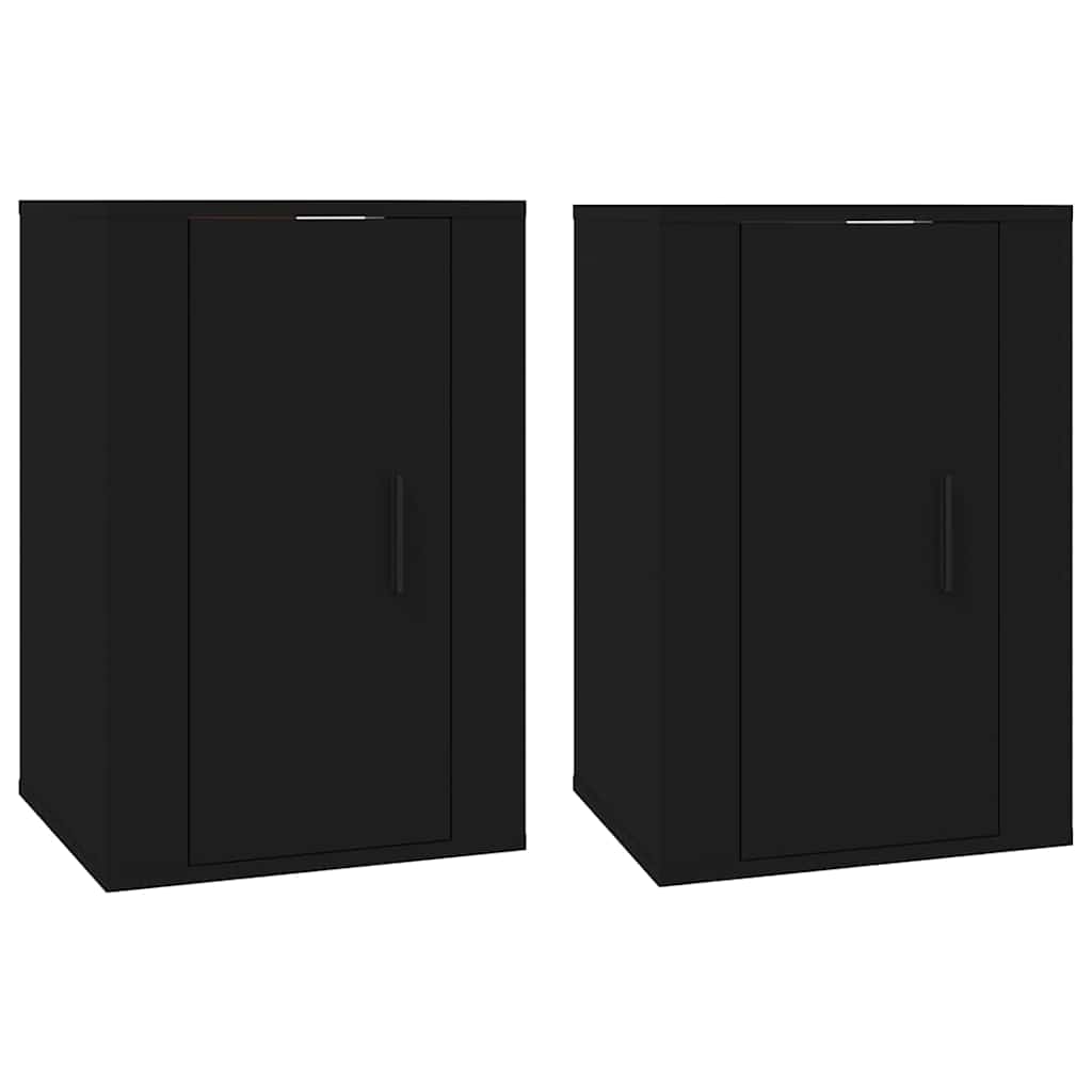 vidaXL Móveis de TV de parede 2 pcs 40x34,5x60 cm preto