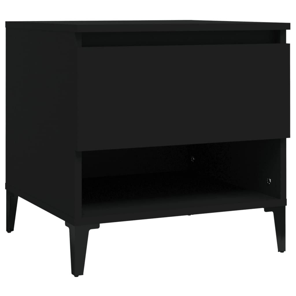 vidaXL Mesa de apoio 50x46x50 derivados de madeira preto