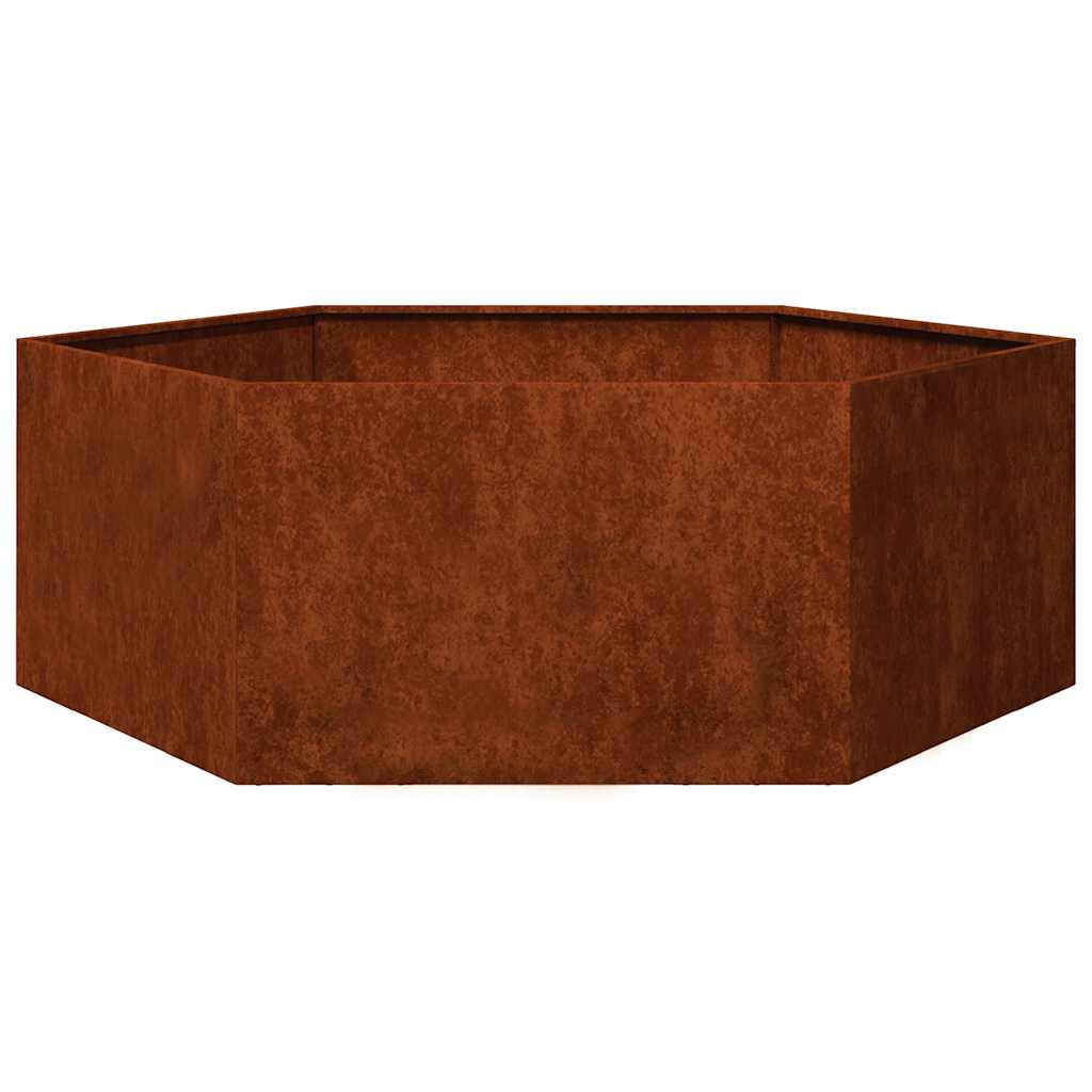 vidaXL Vaso/floreira 138x120x45 cm aço corten cor enferrujado