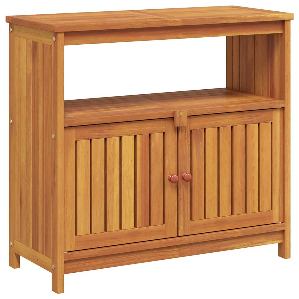 vidaXL Mesa consola para jardim 80x35x75 cm madeira de acácia maciça