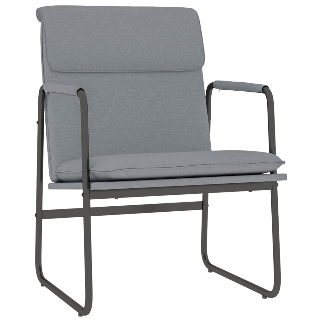 vidaXL Cadeira lounge 55x64x80 cm tecido cinzento-claro