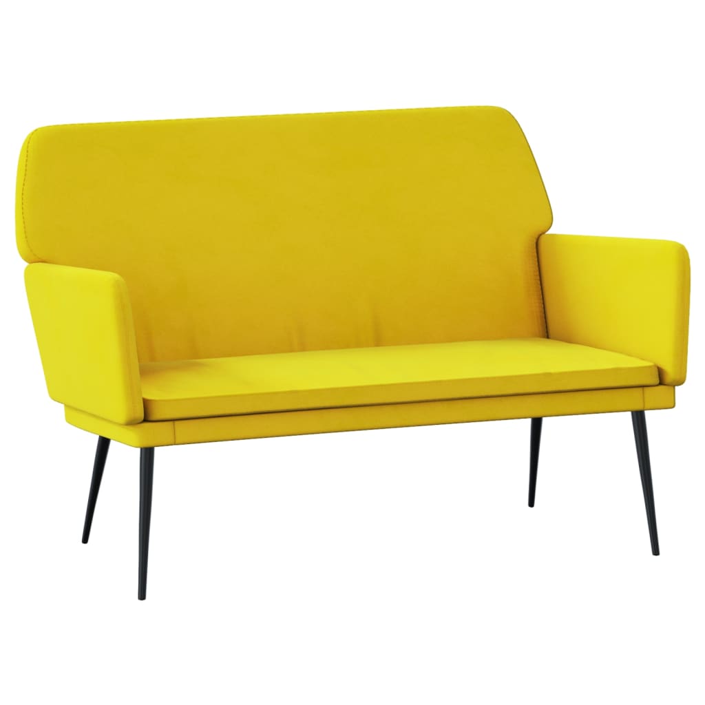 vidaXL Banco 108x79x79 cm veludo amarelo
