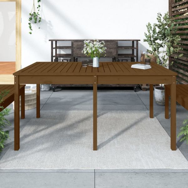 Mesa de Jardim 159,5x82,5x76 cm Pinho Maciço Castanho-mel - 823979