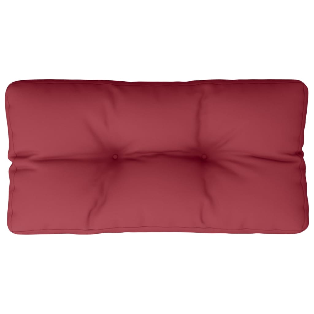 vidaXL Almofadão para sofá de paletes 80x40x12cm tecido vermelho tinto