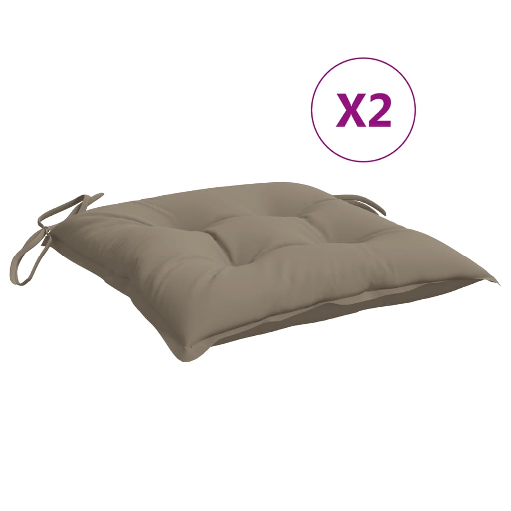 vidaXL Almofadões móveis paletes 2 pcs tecido oxford cinza-acastanhado