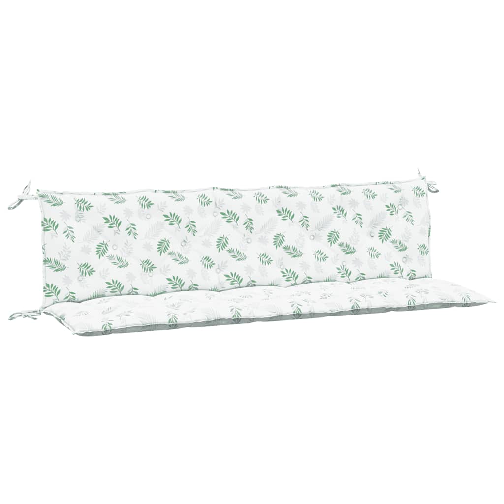 vidaXL Almofadões p/ bancos de jardim 2pcs tecido oxford padrão folhas