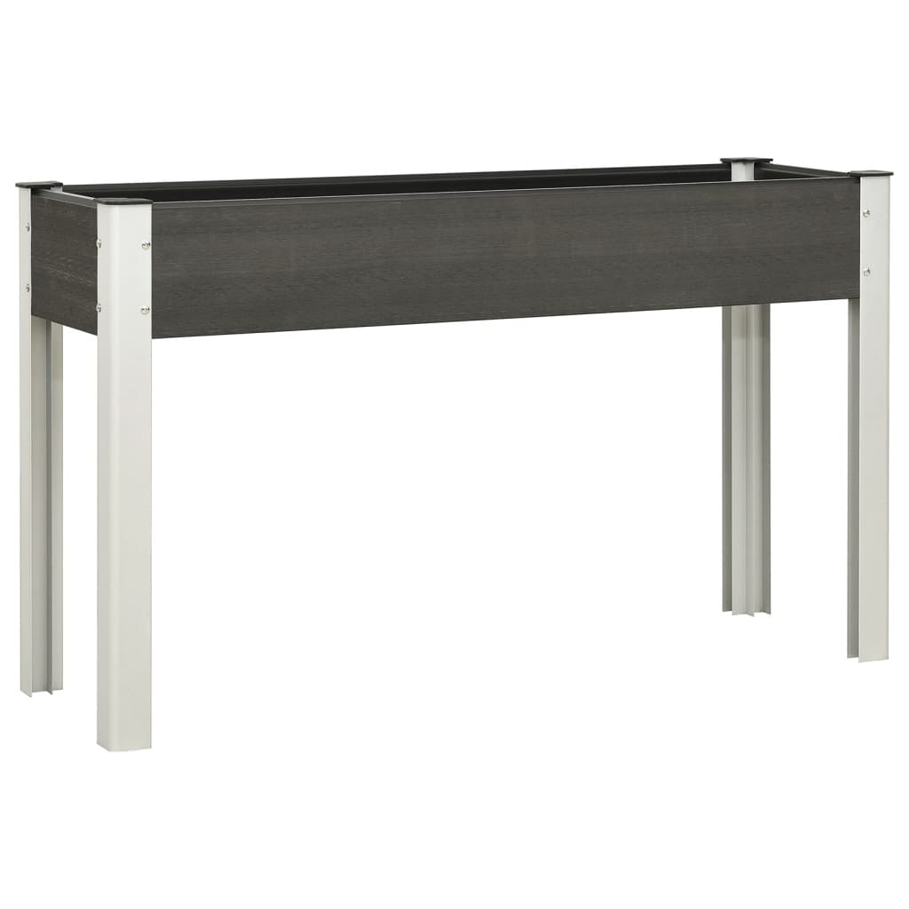 vidaXL Canteiro de jardim elevado 120x40x75 cm WPC cinzento