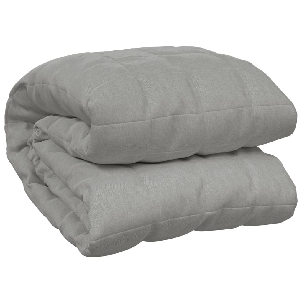 vidaXL Manta pesada 6 kg 140x200 cm tecido cinza