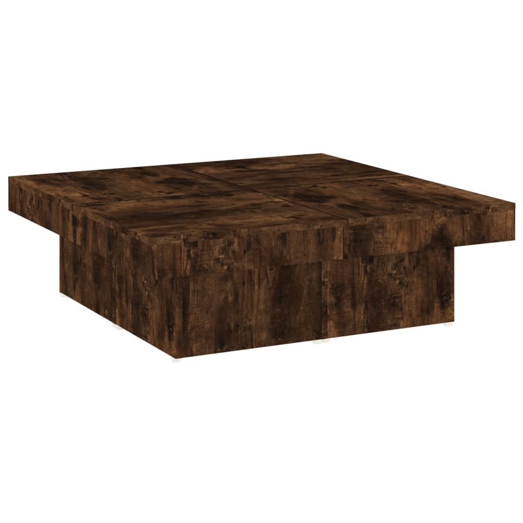 vidaXL Mesa de centro 90x90x28 cm derivados de madeira carvalho fumado