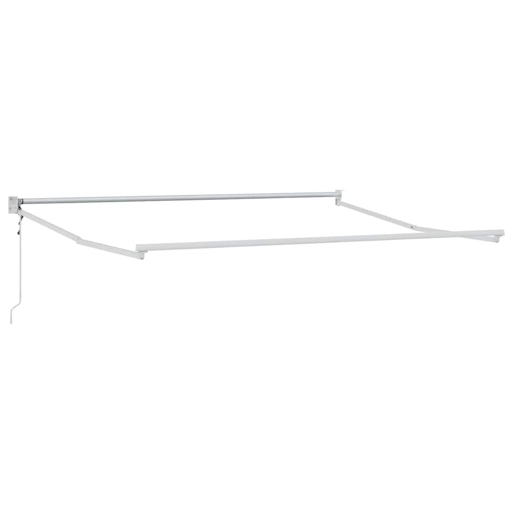 vidaXL Estrutura de toldo retrátil Branco 350 x 250 cm Alumínio