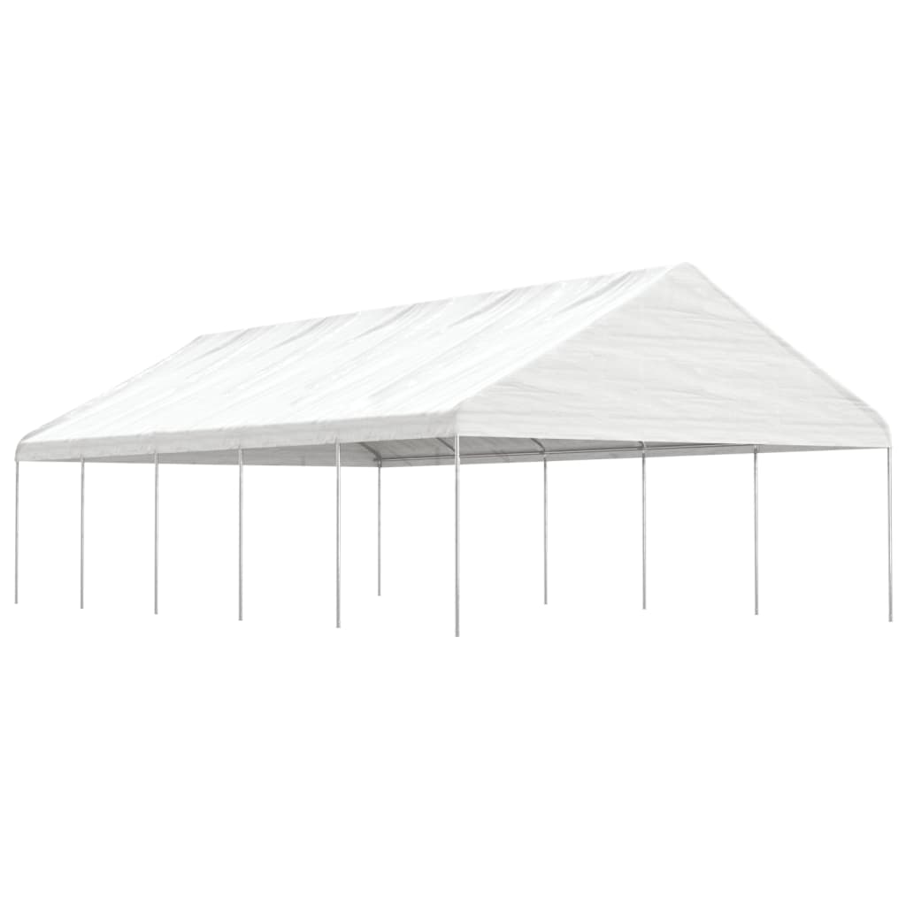 vidaXL Gazebo com telhado 11,15x5,88x3,75 m polietileno branco