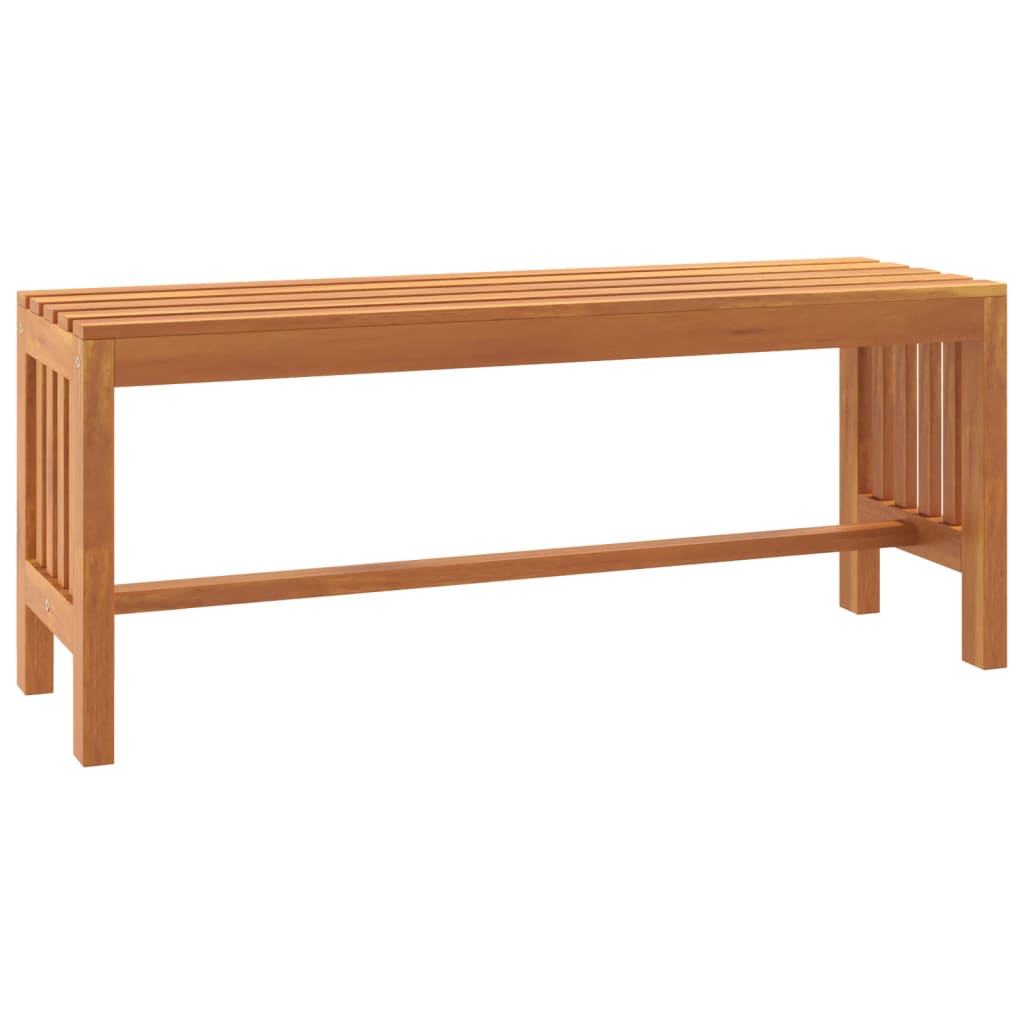 vidaXL Banco de jardim 110 cm madeira de eucalipto maciça