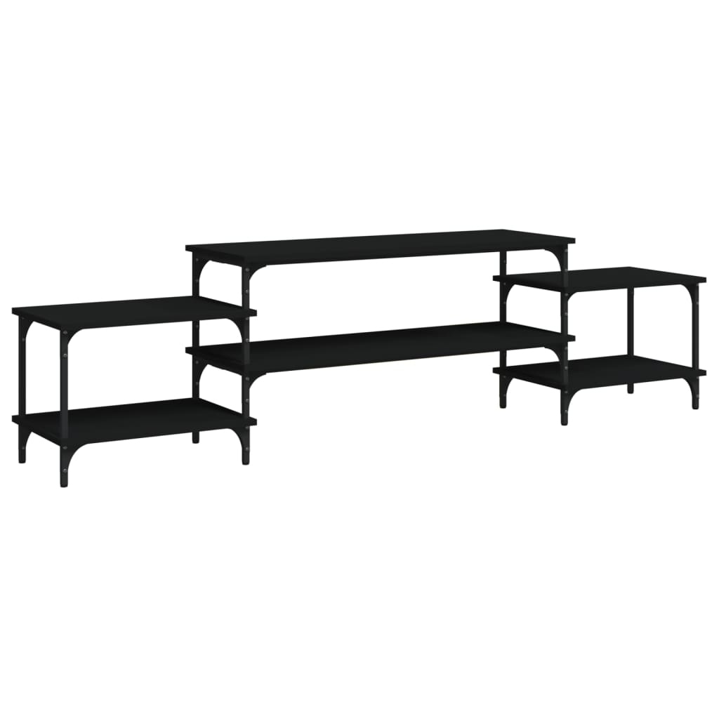 vidaXL Móvel de TV 197x35x52 cm derivados de madeira preto