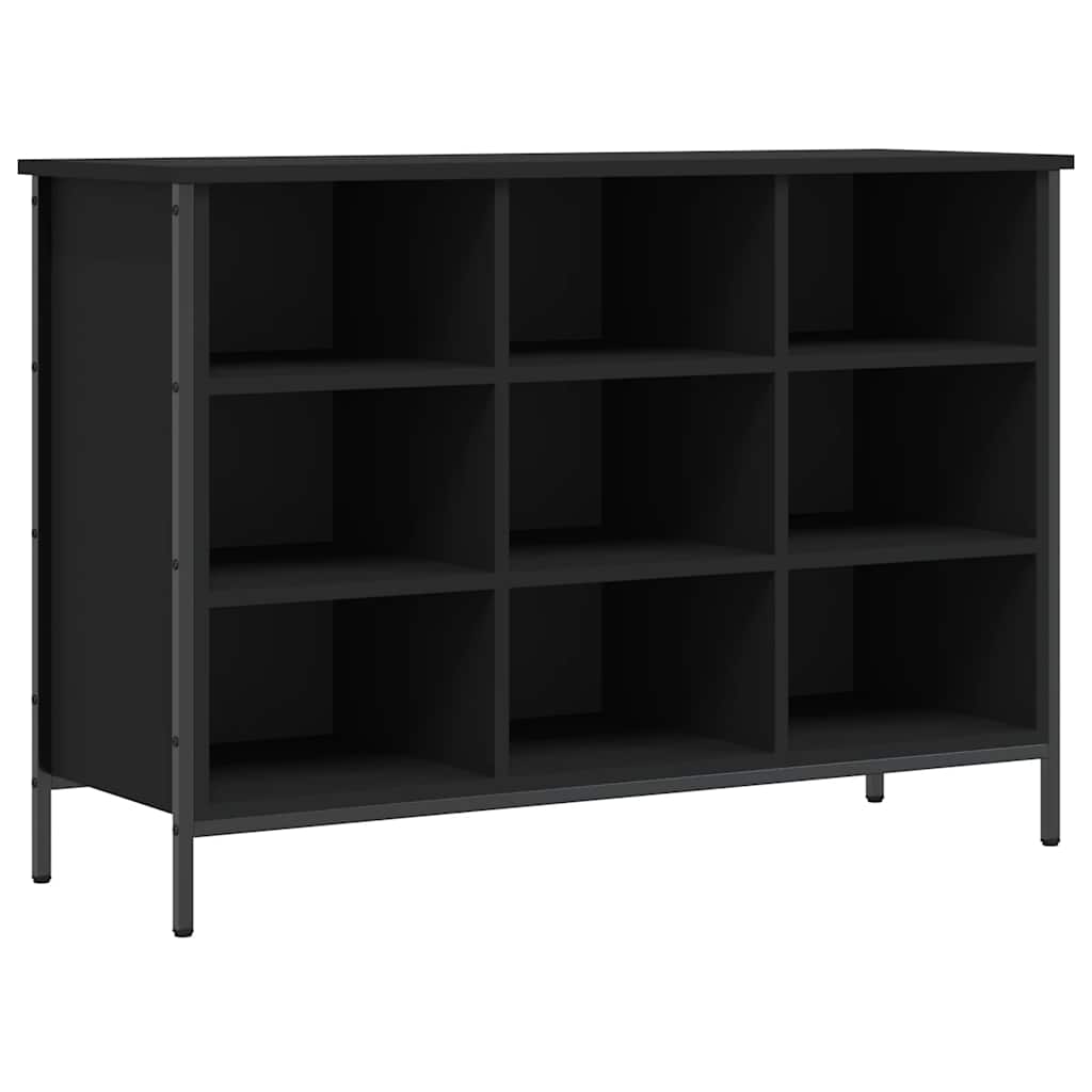 vidaXL Sapateira 100x35x70 cm derivados de madeira preto