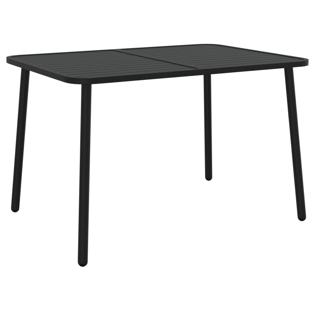 vidaXL Mesa de jardim 110x80x71 cm aço antracite