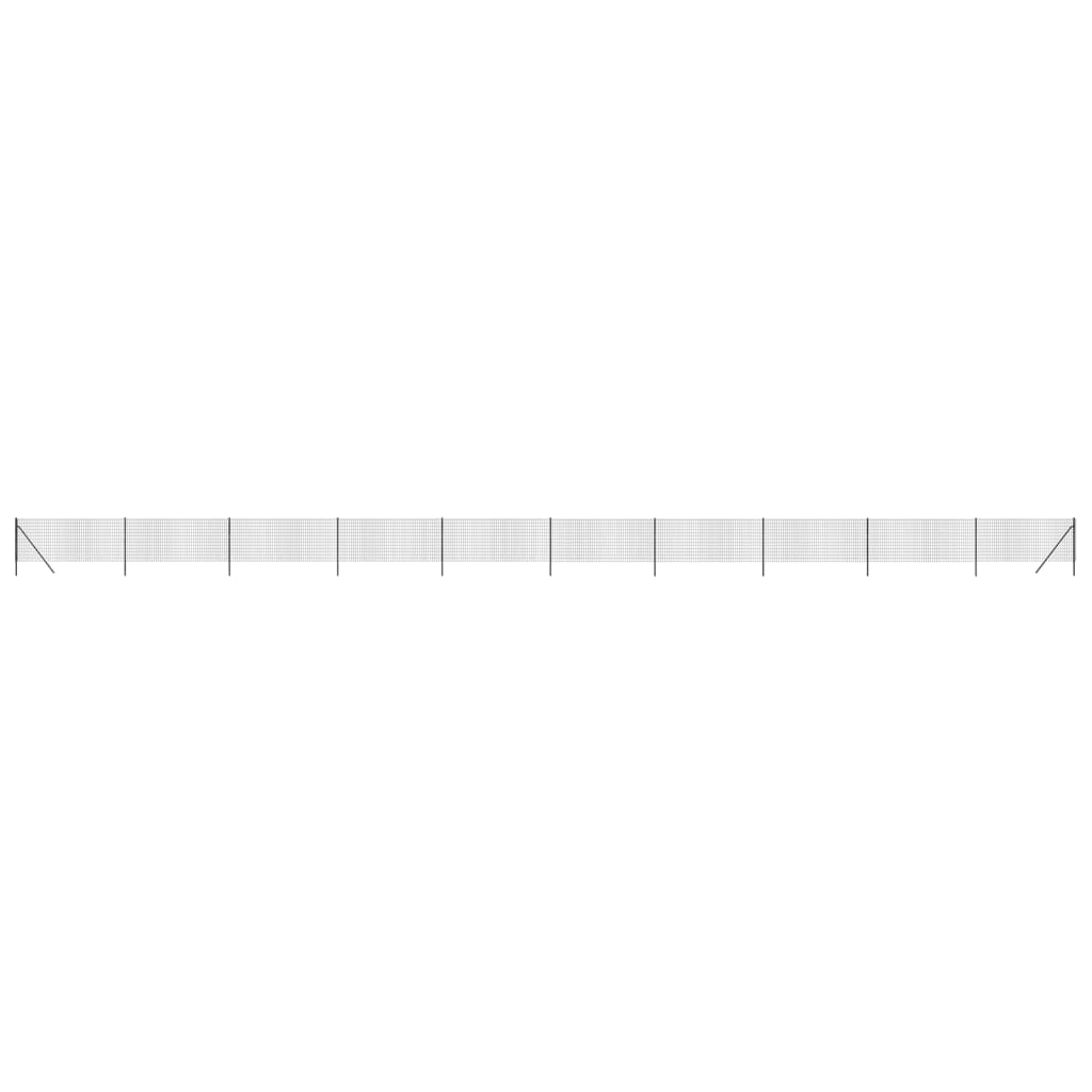 vidaXL Cerca de malha de arame 0,8x25 m aço galvanizado antracite