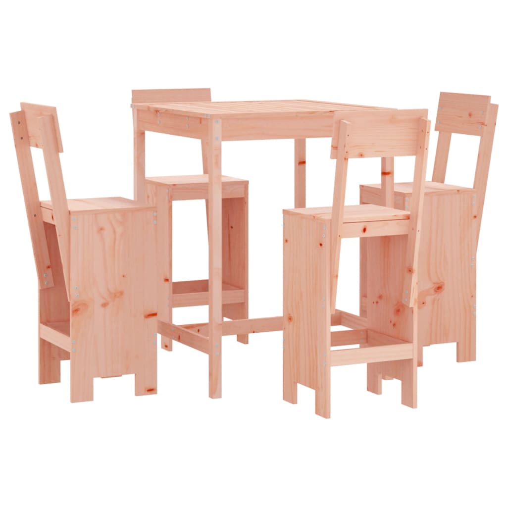 vidaXL 5 pcs conjunto de bar para jardim madeira de douglas maciça