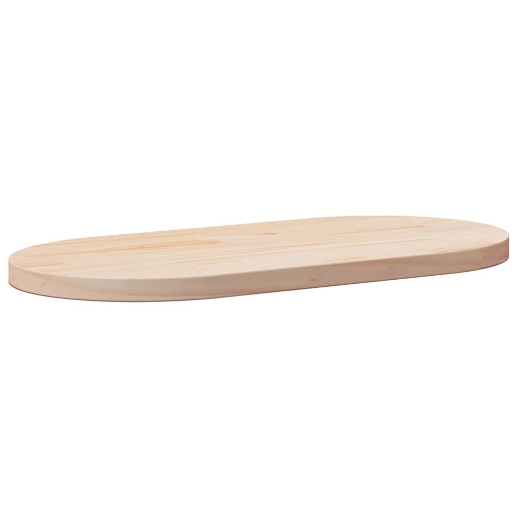 vidaXL Tampo de mesa 80x40x2,5 cm madeira maciça pinho oval