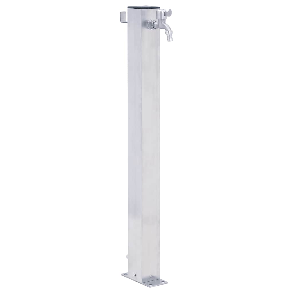 vidaXL Coluna de água para jardim em aço inoxidável quadrada 100 cm