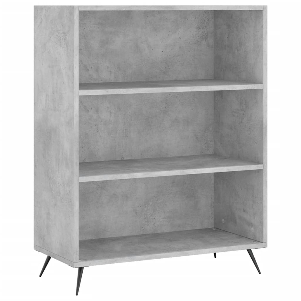 vidaXL Estante 69,5x32,5x90 cm derivados de madeira cinzento cimento