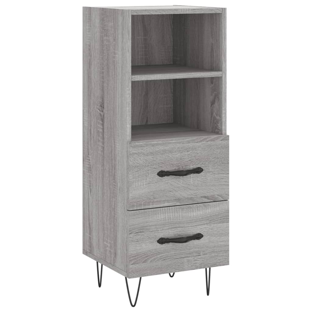 vidaXL Aparador 34,5x34x90 cm derivados de madeira sonoma cinzento
