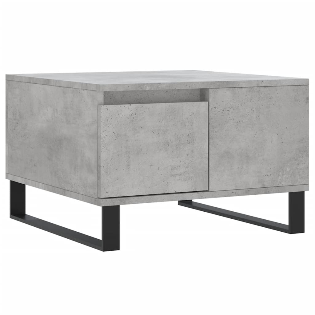 vidaXL Mesa de centro 55x55x36,5 cm derivados madeira cinzento cimento
