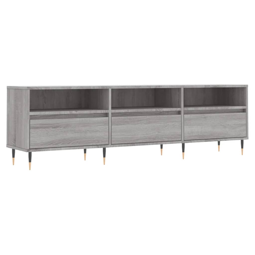 vidaXL Móvel de TV 150x30x44,5 cm derivados de madeira cinzento sonoma