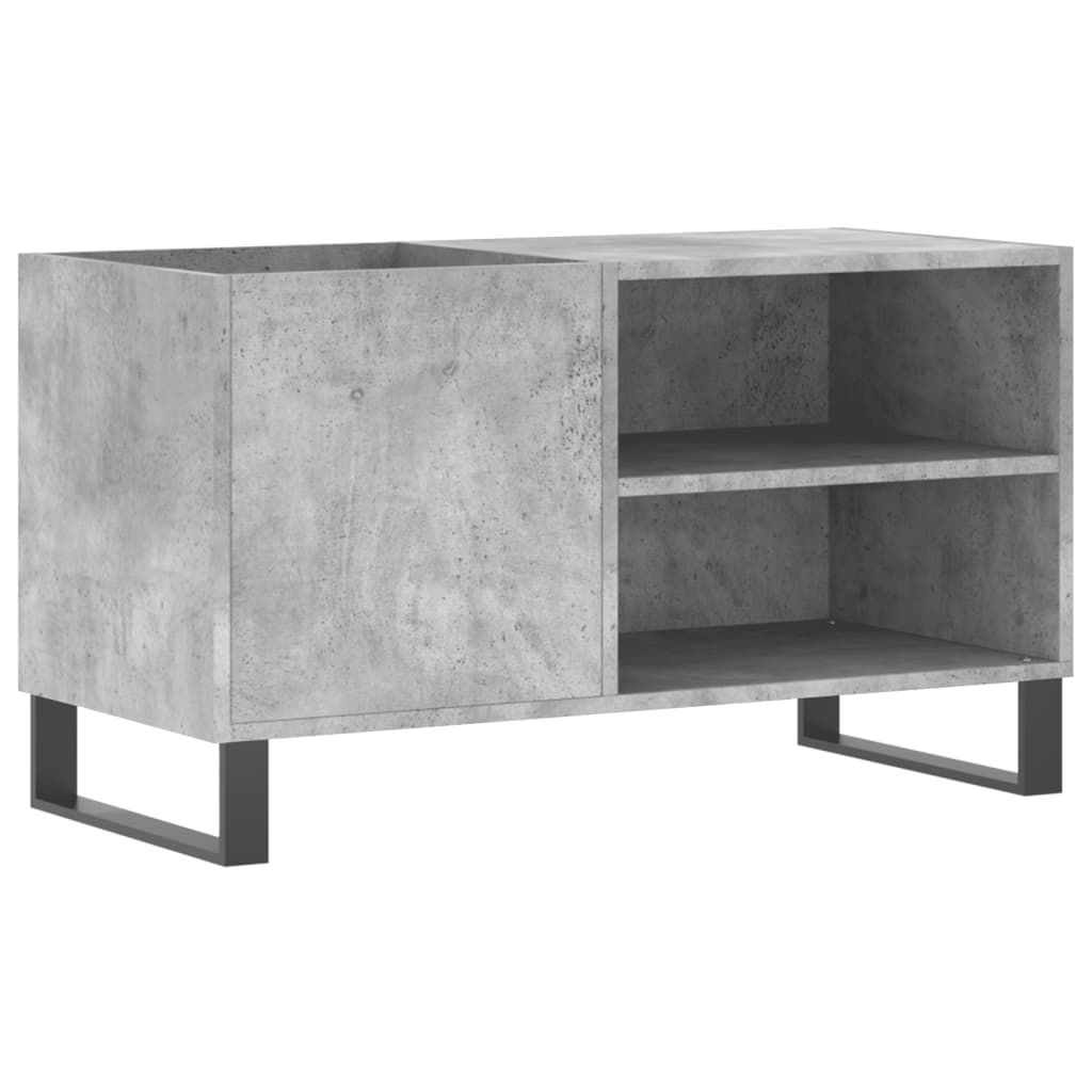 vidaXL Armário p/ discos 85x38x48 cm deriv. madeira cinzento-cimento