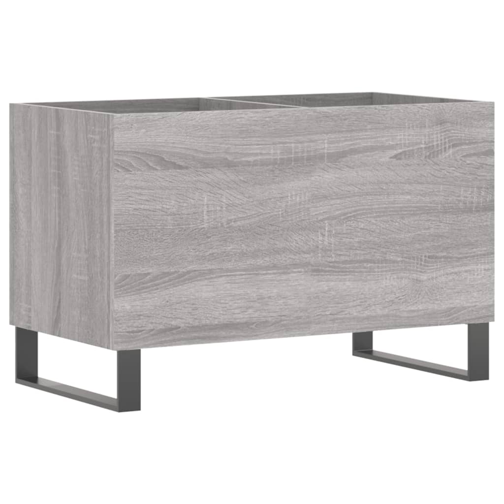 vidaXL Armário p/ discos 74,5x38x48 derivados madeira cinzento sonoma