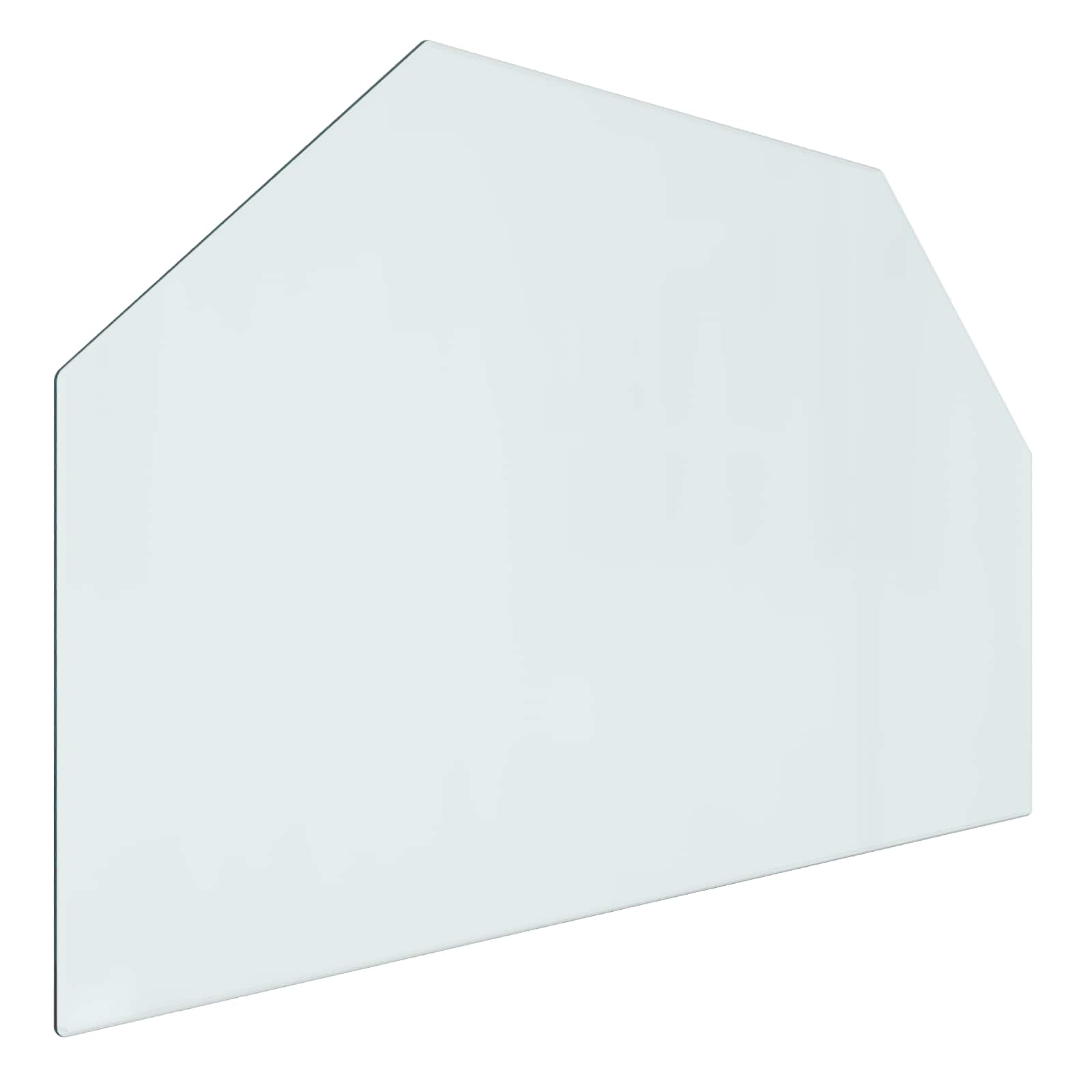 vidaXL Placa de Vidro para Lareira Transparente 80 x 50 cm Vidro