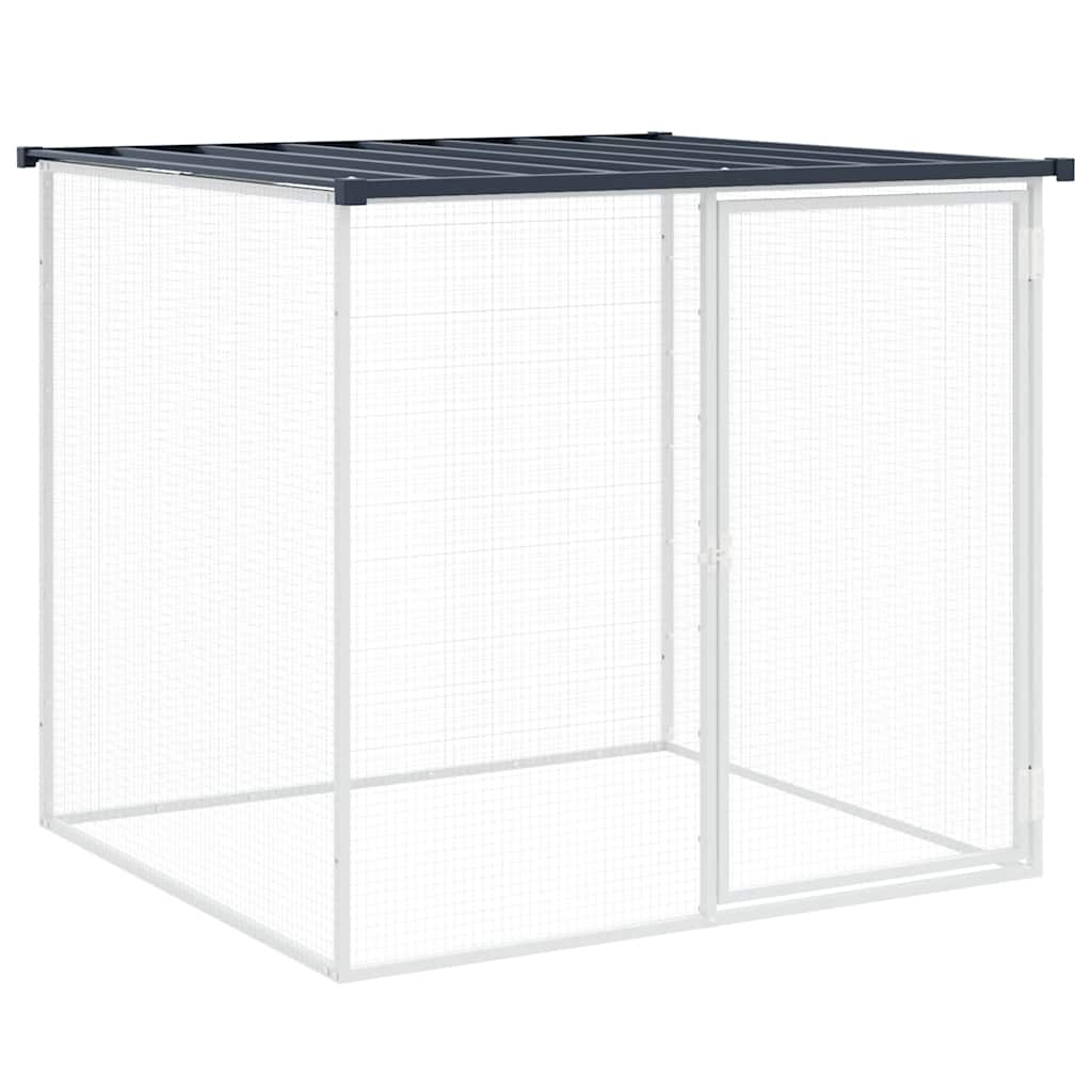 vidaXL Galinheiro com teto 103x98x90 cm aço galvanizado antracite