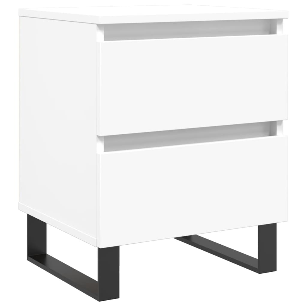 vidaXL Mesa de cabeceira 40x35x50 cm derivados de madeira branco