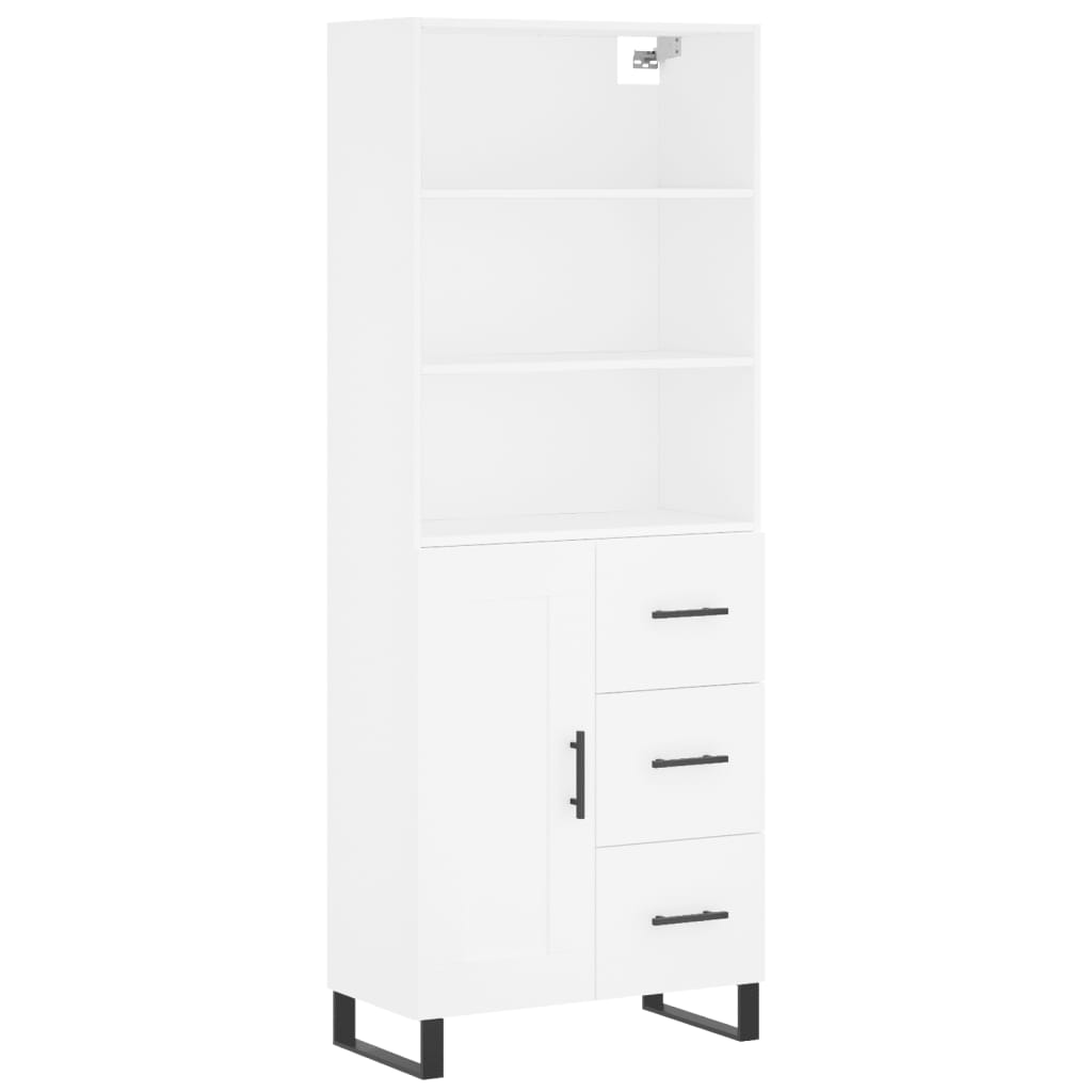 vidaXL Armário alto 69,5x34x180 cm derivados de madeira branco