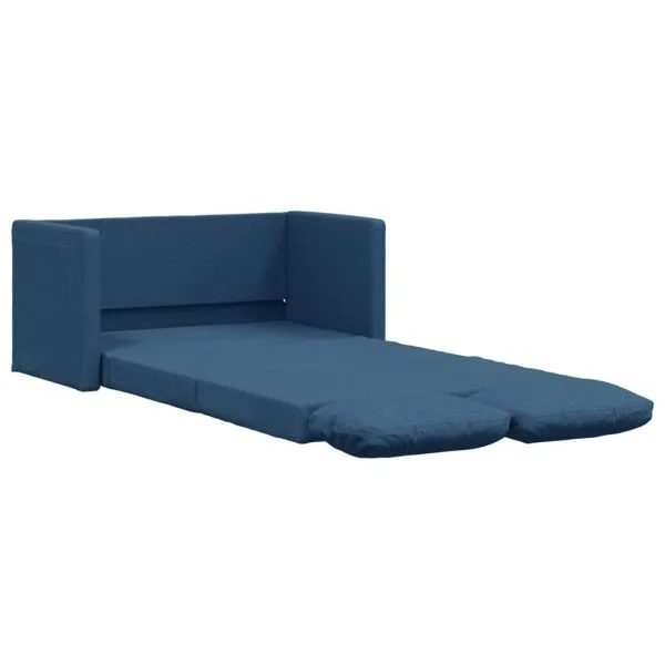 Sofá Cama vidaXL sem Pés 112x174x55 cm Tecido Azul - 917333924