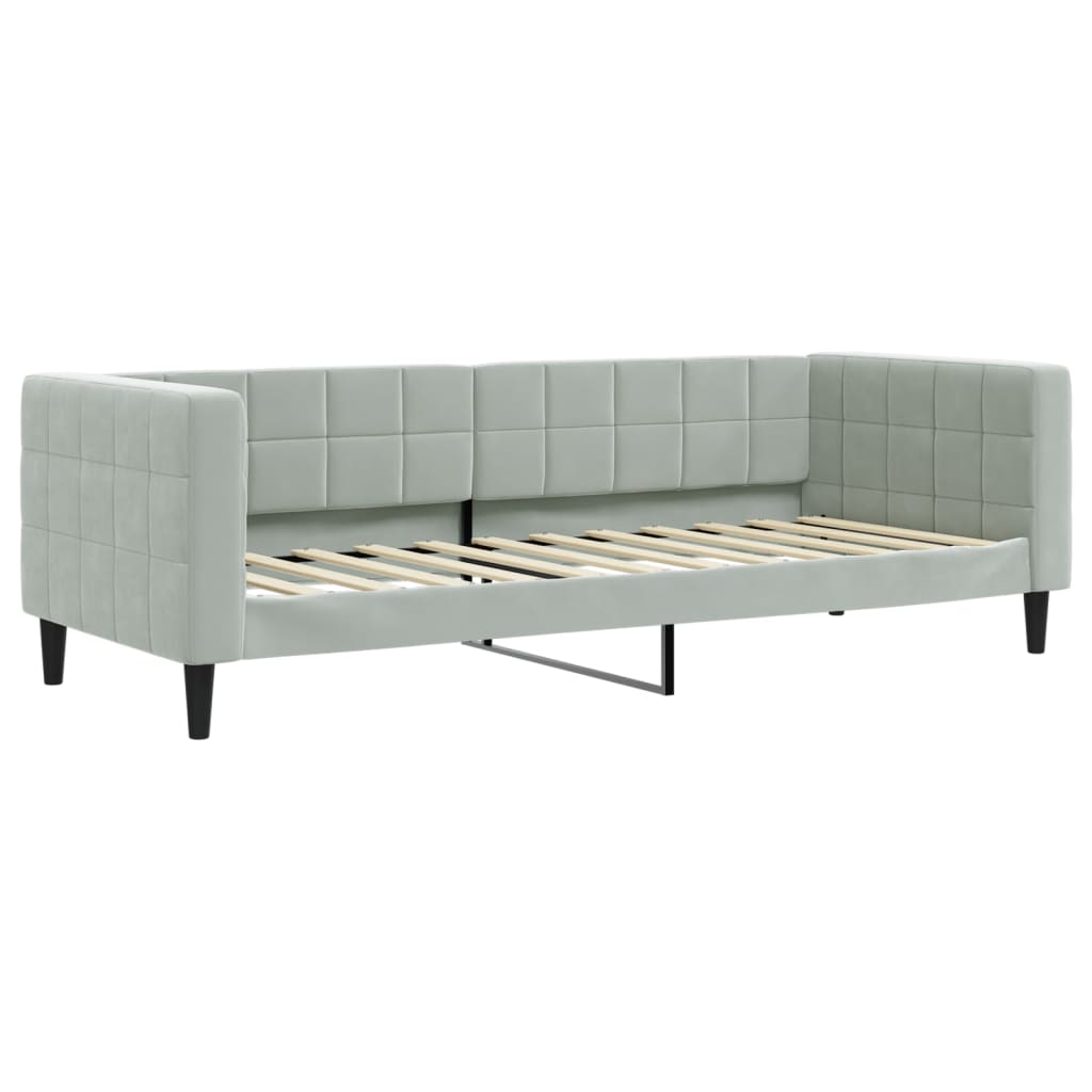vidaXL Sofá-cama 80x200 cm veludo cinzento-claro