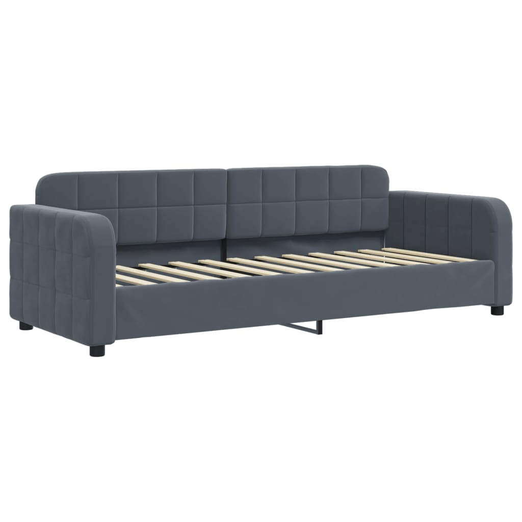 vidaXL Sofá-cama 80x200 cm veludo cinzento-escuro