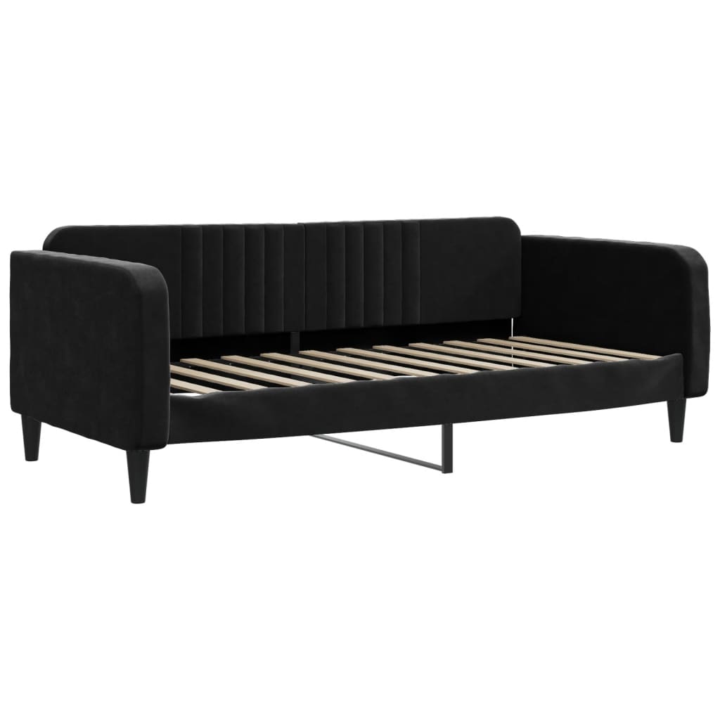 vidaXL Sofá-cama 90x200 cm veludo preto