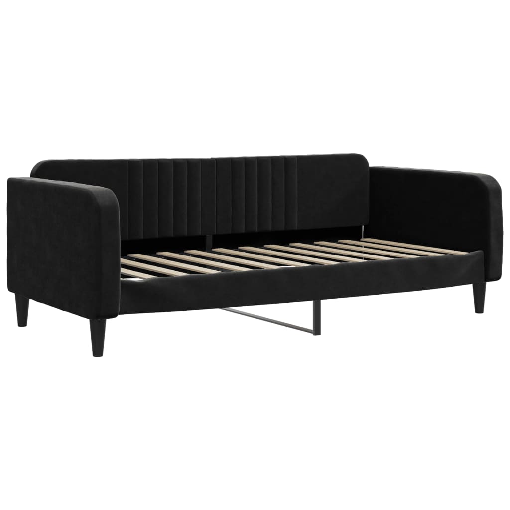 vidaXL Sofá-cama 100x200 cm veludo preto