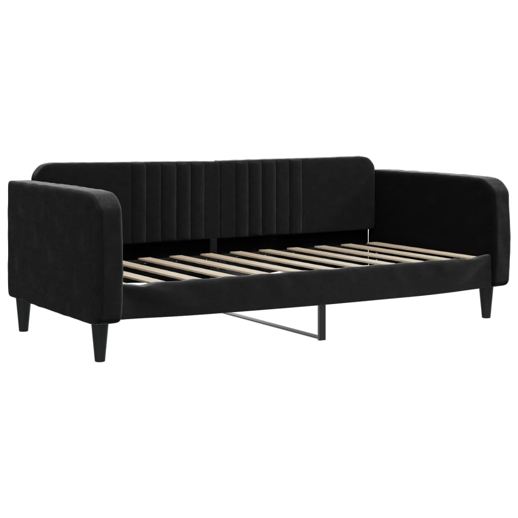 vidaXL Sofá-cama 90x190 cm veludo preto