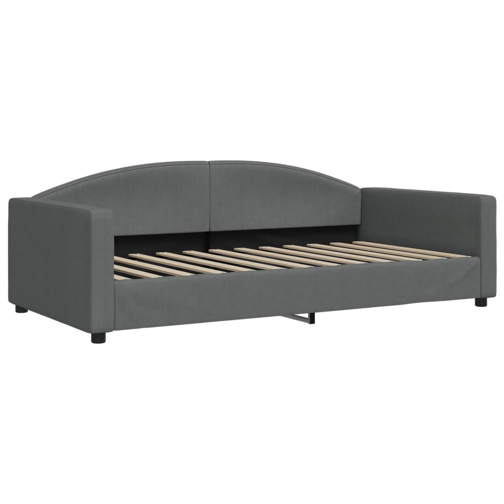 vidaXL Sofá-cama 100x200 cm tecido cinzento-escuro