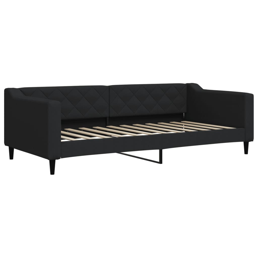vidaXL Sofá-cama 90x200 cm tecido preto