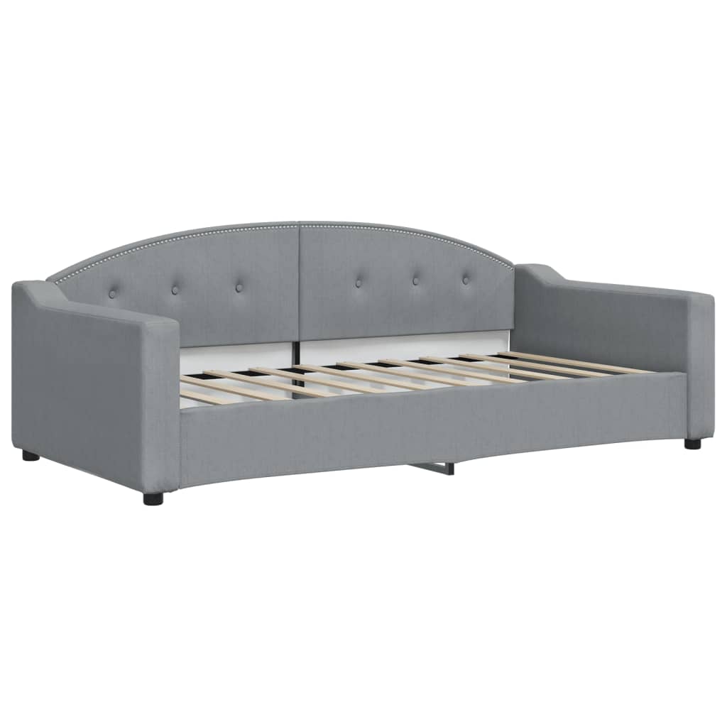 vidaXL Sofá-cama 90x190 cm tecido cinzento-claro