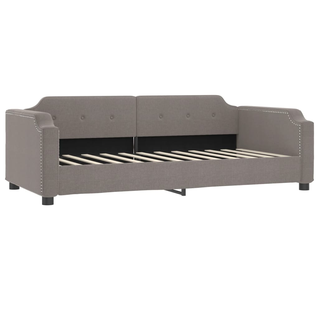 vidaXL Sofá-cama 80x200 cm tecido cinzento-acastanhado