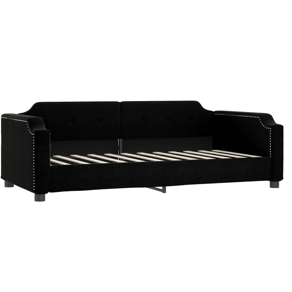 vidaXL Sofá-cama 90x190 cm tecido preto