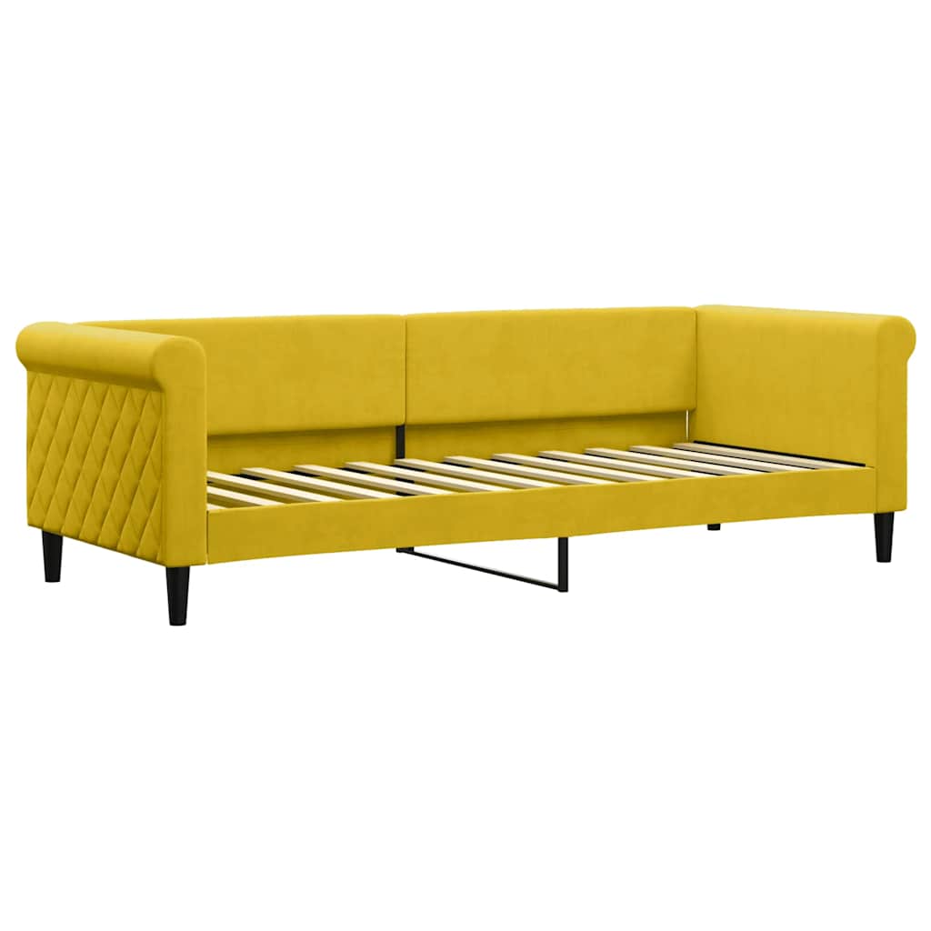 vidaXL Sofá-cama 80x200 cm veludo amarelo