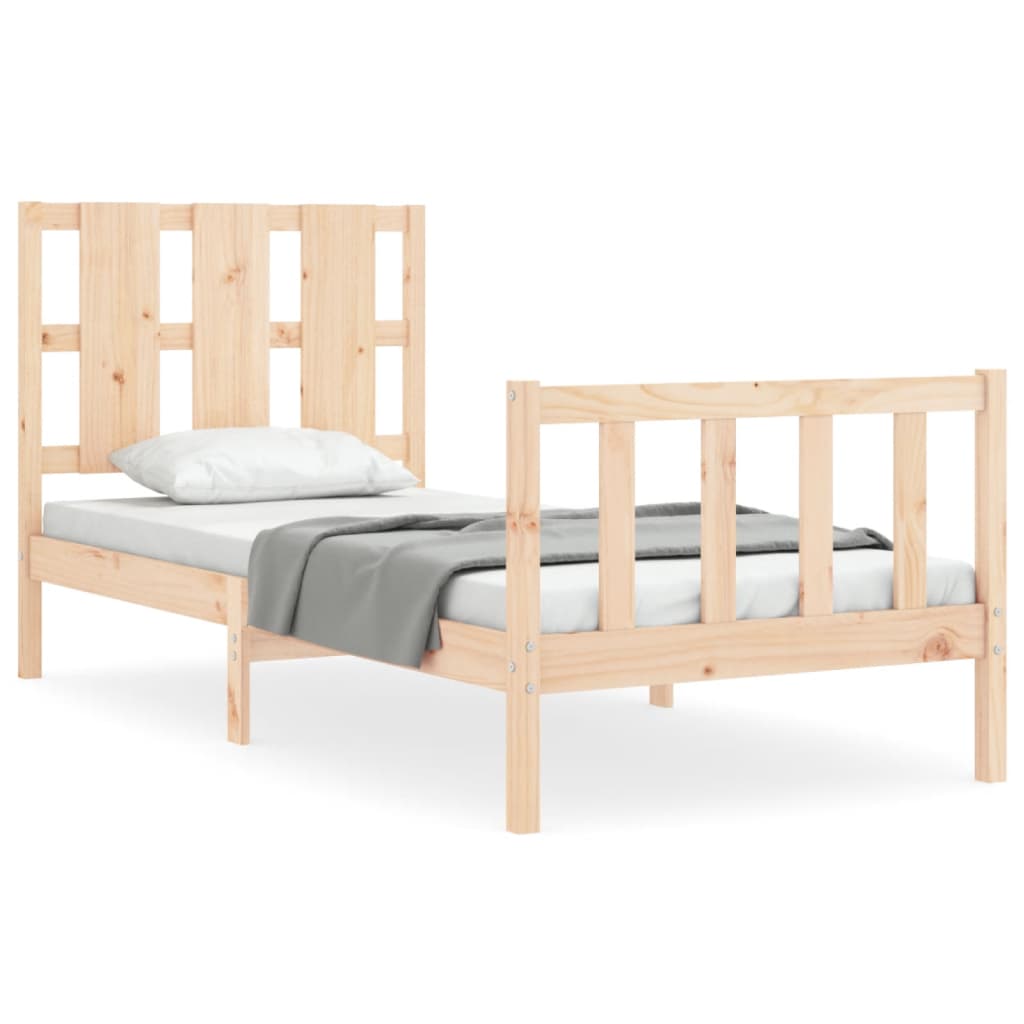 vidaXL Cama sem colchão 100x200 cm madeira de pinho maciça