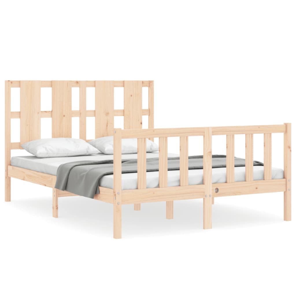 vidaXL Cama sem colchão 120x200 cm madeira de pinho maciça