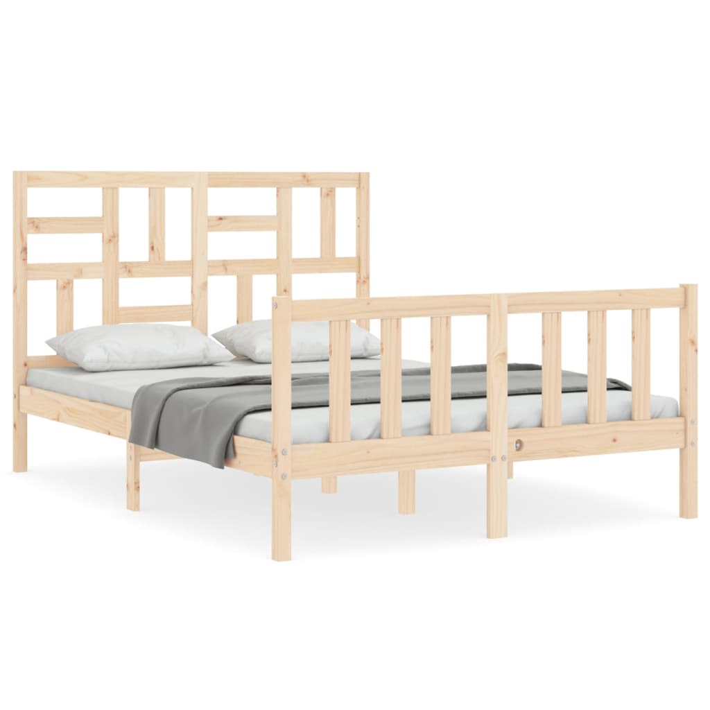 vidaXL Cama sem colchão 140x200 cm madeira de pinho maciça